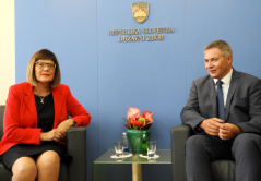 2 July 2019 National Assembly Speaker Maja Gojkovic and Slovenian Parliament Speaker Dejan Zidan